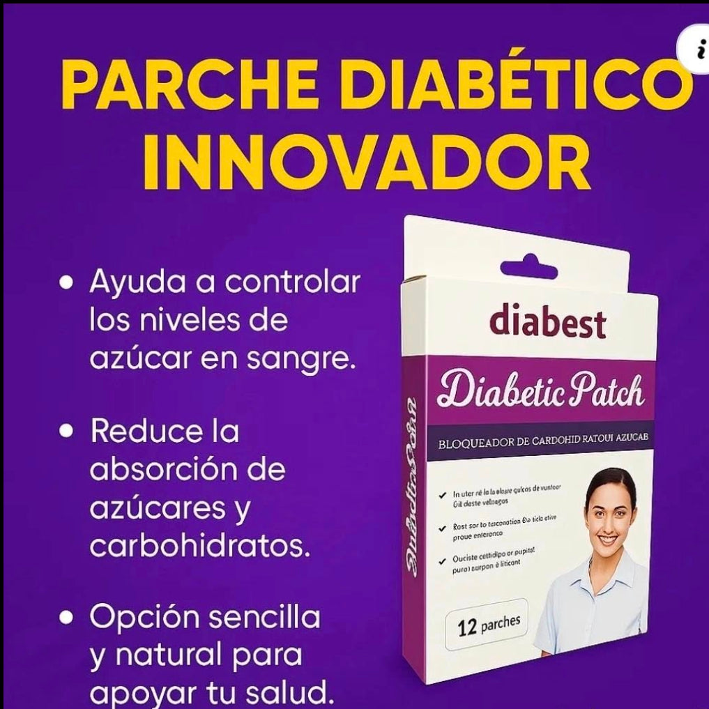 Parche Diabético DiaBest™ | Control Natural de Azúcar y Carbohidratos