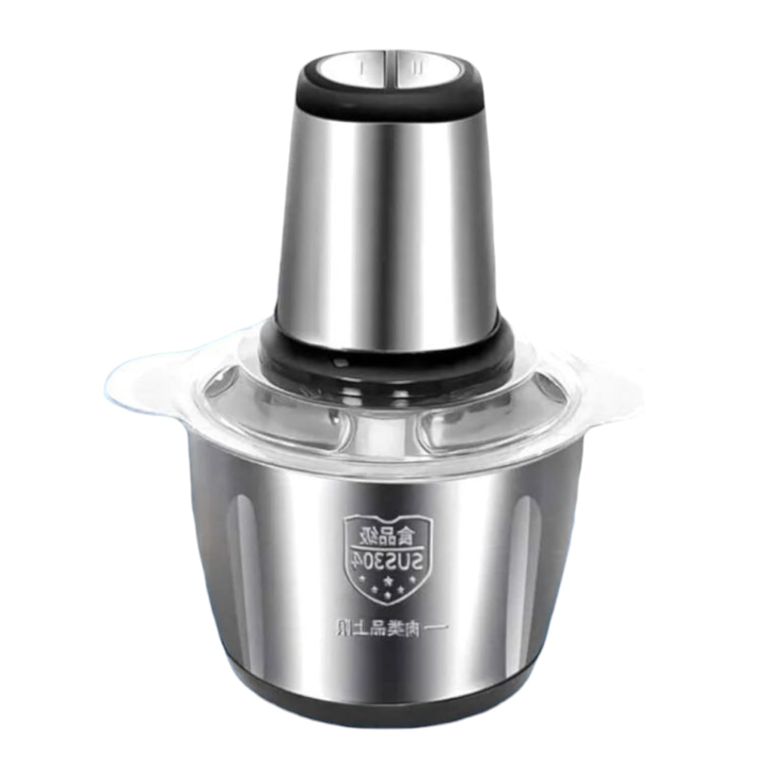 Picadora de Carne Eléctrica 2L Acero Inoxidable 304 con Doble Velocidad 200W